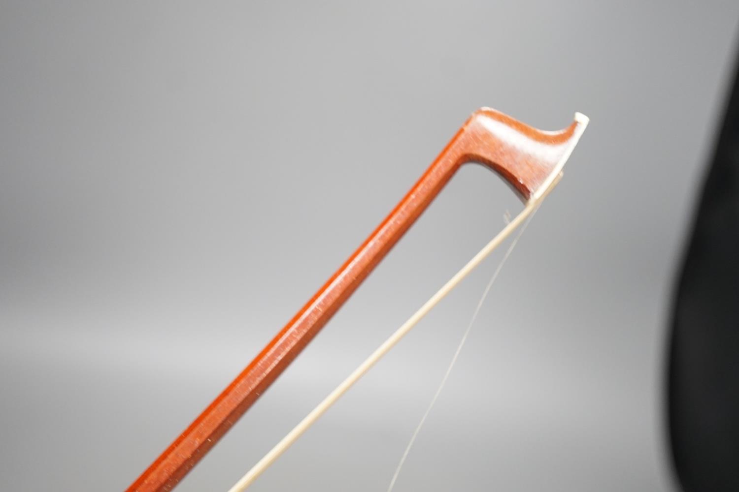 An R. Paesold, Germany violin bow with ivory veneered tip, 74cm Ivory submission reference: - Image 3 of 5