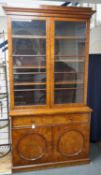 W & C. Wilkinson, Ludgate Hill. A Victorian mahogany secretaire bookcase, width 126cm, depth 63cm,