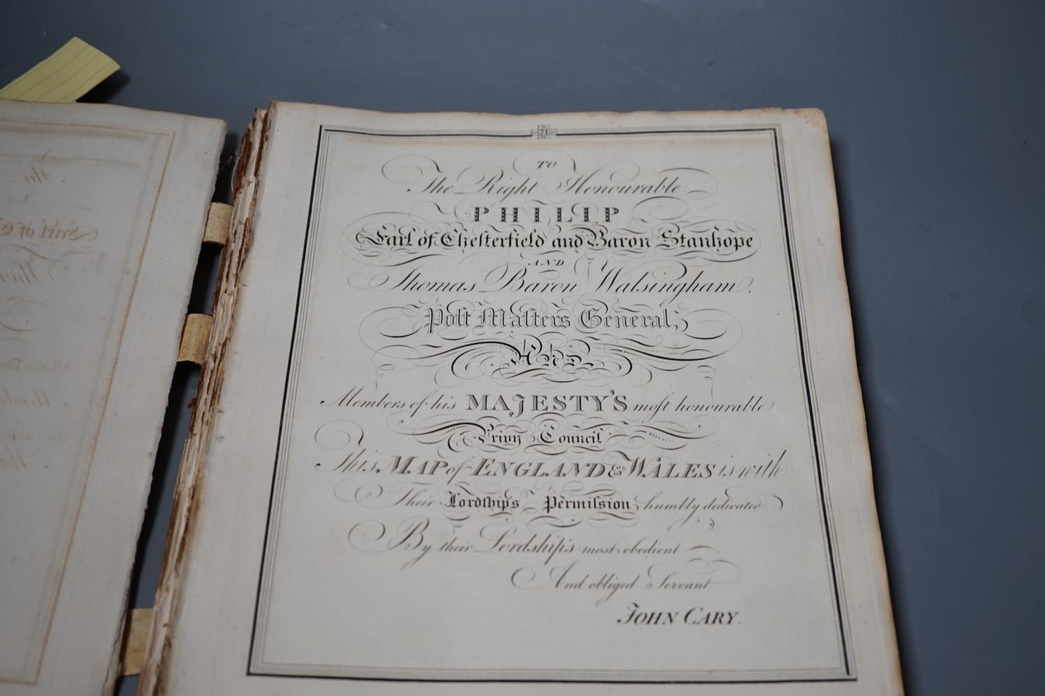 ° ° Cary’s New Map of England and Wales with part of Scotland, a leather bound volume, published - Image 2 of 3