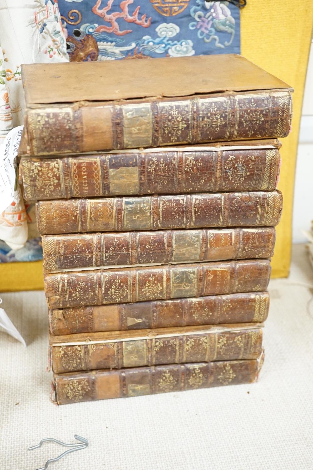 ° ° Spectator - The Spectator [By Addison, Steele and others], 8 vols, 8vo, calf - Image 2 of 4