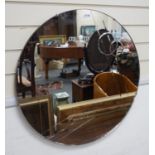A circular Art Deco wall mirror, 66cm diameter