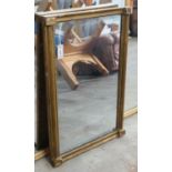 A 19th century giltwood pier glass width 55cms, height 82cms.