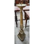 An 18th century style brass standard lamp, height 99cm