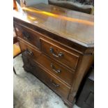 A George III style mahogany chest of drawers, width 83cm, depth 51cm, height 93cm