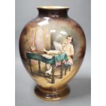 A Royal Bonn pottery vase signed A. Winkner Nach Meissonier, 34cm
