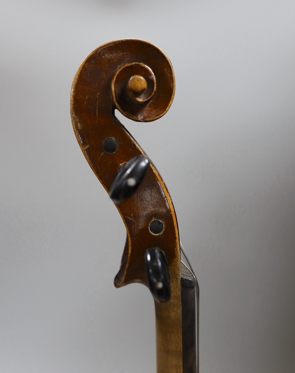 A Maidstone violin, with bow, cased.violin 59 cms high. - Image 4 of 9