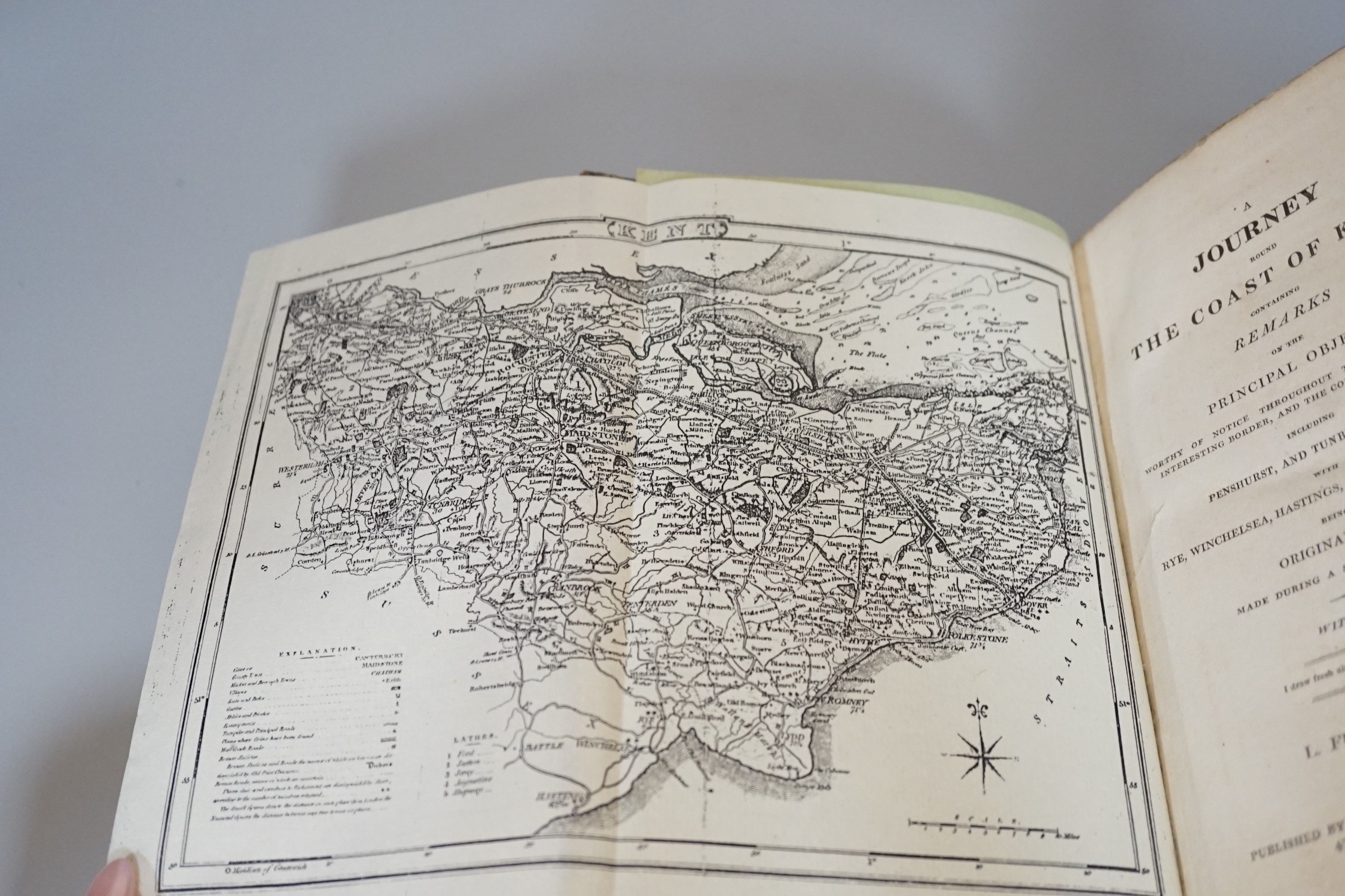 Fussell, L.A. - Journey Round the Coast of Kent, 8vo, rebound, facsimile folding map, Baldwin, - Image 3 of 7