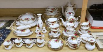 An extensive Royal Albert Old Country Roses part dinner tea and coffee service