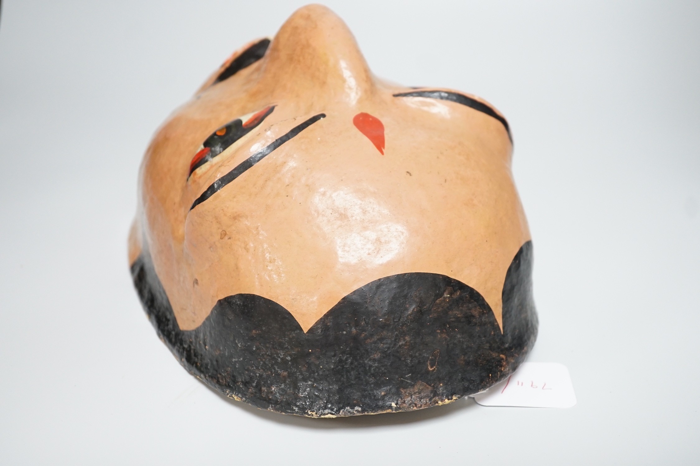 A papier mache wall mask of an Indian gentleman 32cm long - Image 4 of 5