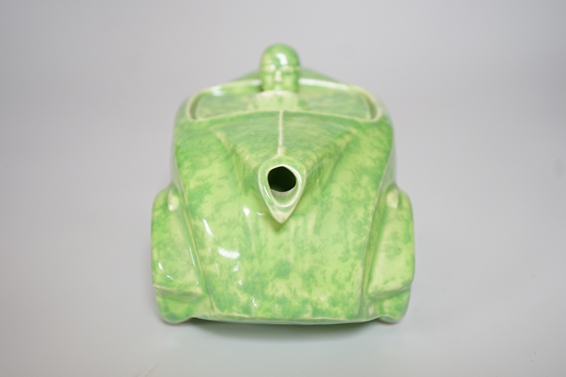 A Sadler's green-glazed novelty racing car teapot, 22cm - Image 3 of 6