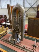 A vintage tuba, length 104cm