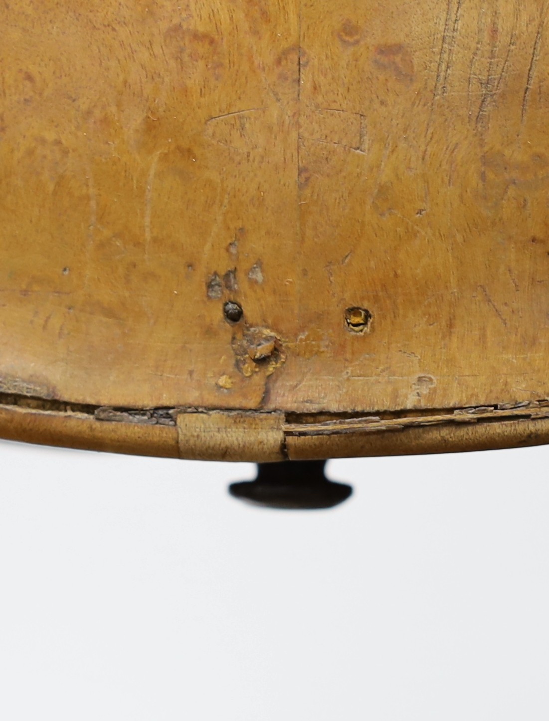 An 18th century German violin labelled Martin Leibmuller Mittenwalde, length of back 14ins, with a - Image 6 of 8