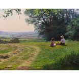 § § Antony Sheath (b.1946) 'Picnic on the hill'oil on canvassigned39 x 49cm