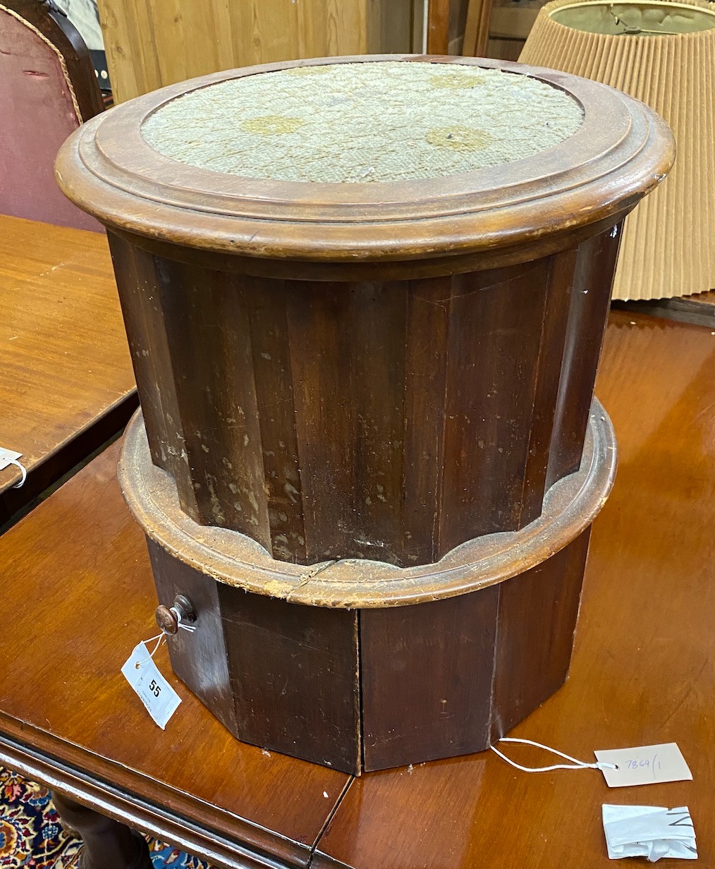 A Victorian mahogany commode, height 46cm