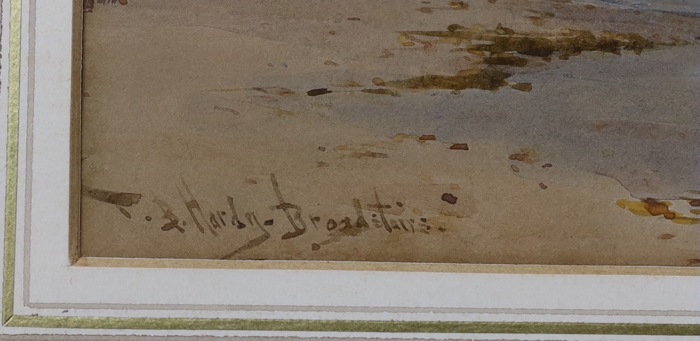 Thomas Bush Hardy RA; RBA (1842-1897), watercolour, 'Broadstairs’’, signed and inscribed, 17 x 37cm - Image 3 of 3