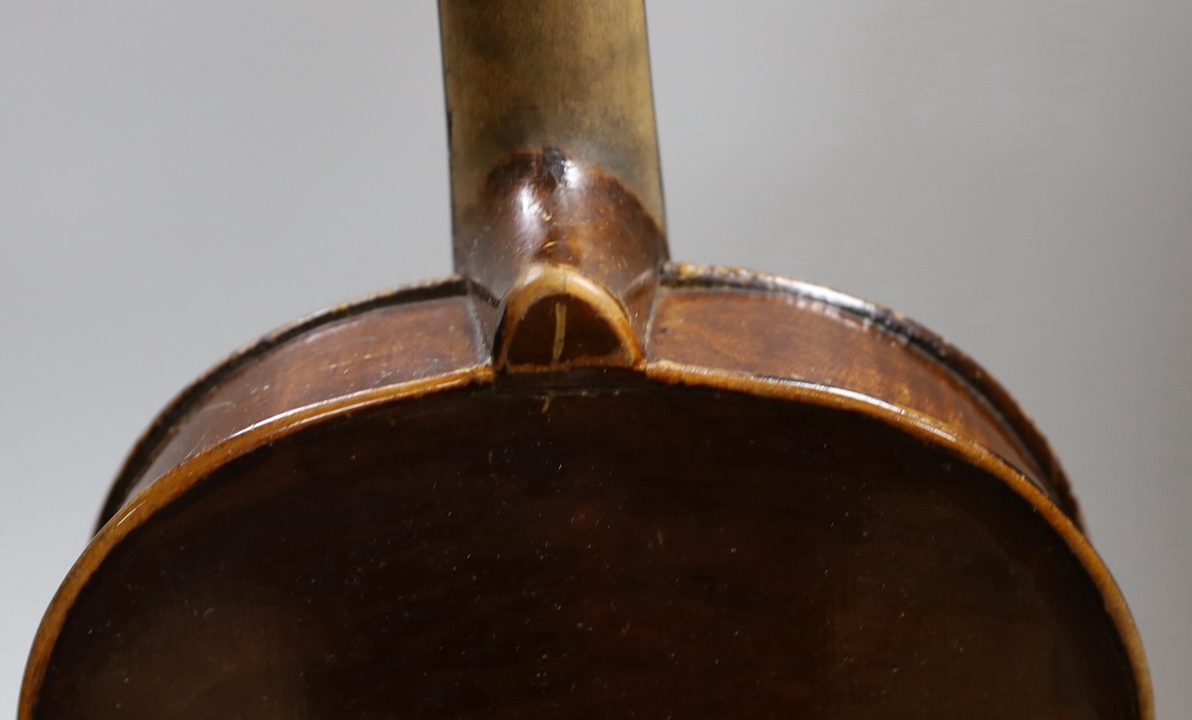 A Maidstone violin, with bow, cased.violin 59 cms high. - Image 7 of 9