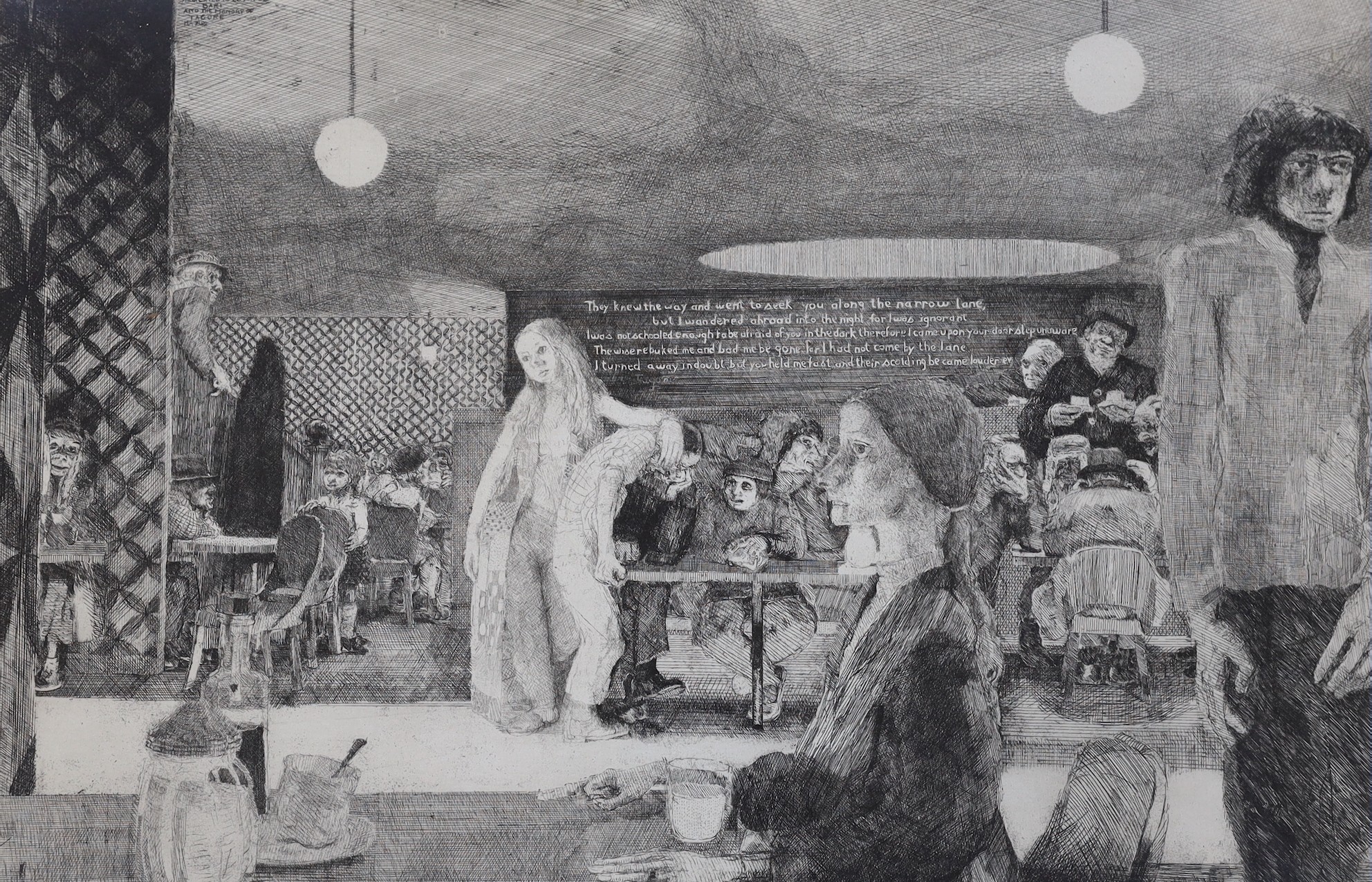 Modern British, etching, 'Thieves Kitchen', indistinctly signed, 4/100, 46 x 68cm