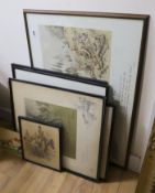 Charles Johnson Payne (Snaffles) five coloured prints, signed in pencil and bit proof stamped two