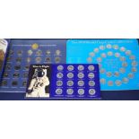 Shell and Esso collector's medals and coins for 1970 World cup, man in flight and FA cup centenary