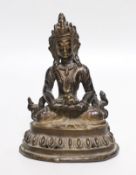 A 19th/20th century Himalayan bronze figure of a Bodhisattva, 12cm