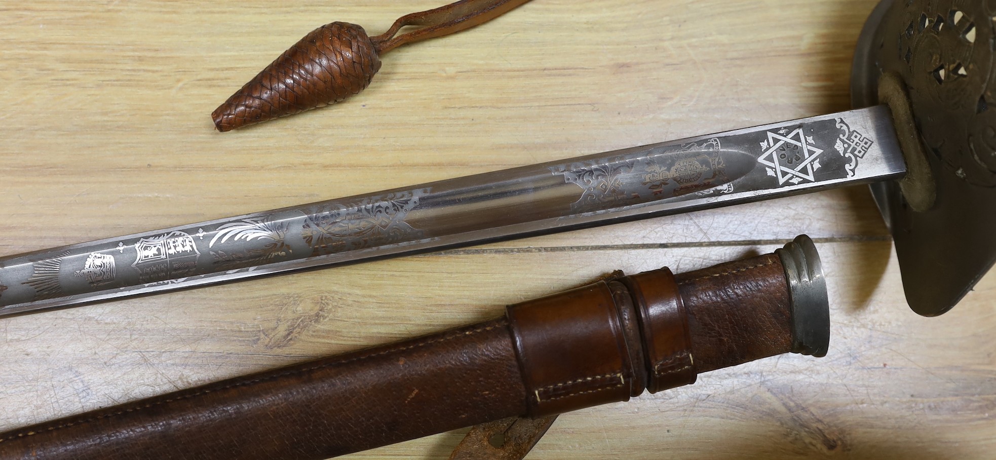 A George V Fenton Brothers Ltd. dress sword and sheath - Image 3 of 5