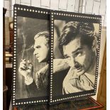 Two large monochrome film posters, each 102 x 154cm