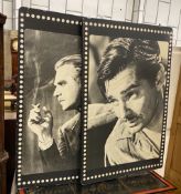 Two large monochrome film posters, each 102 x 154cm