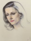 Honor Earl (1901-1996), pastel on paper, portrait of a young female, signed and dated 1952, 45 x