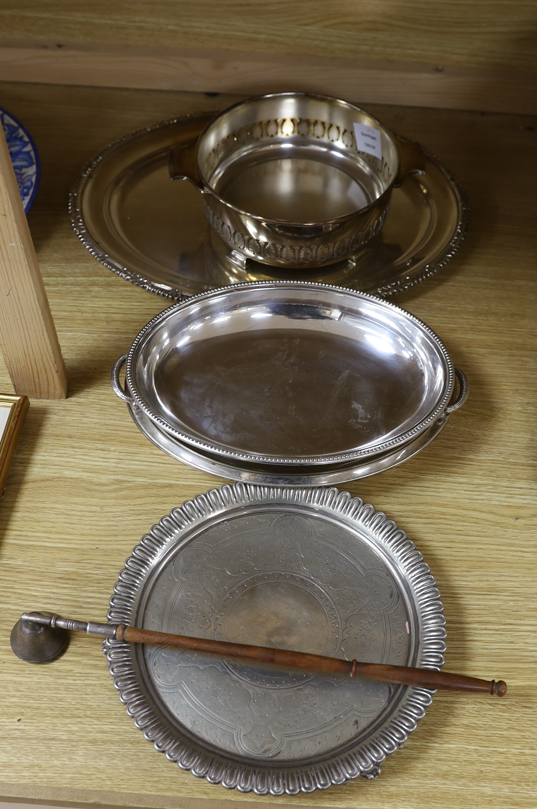 A group of plated wares