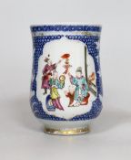 An 18th century Chinese export famille rose mug, 11.5cm