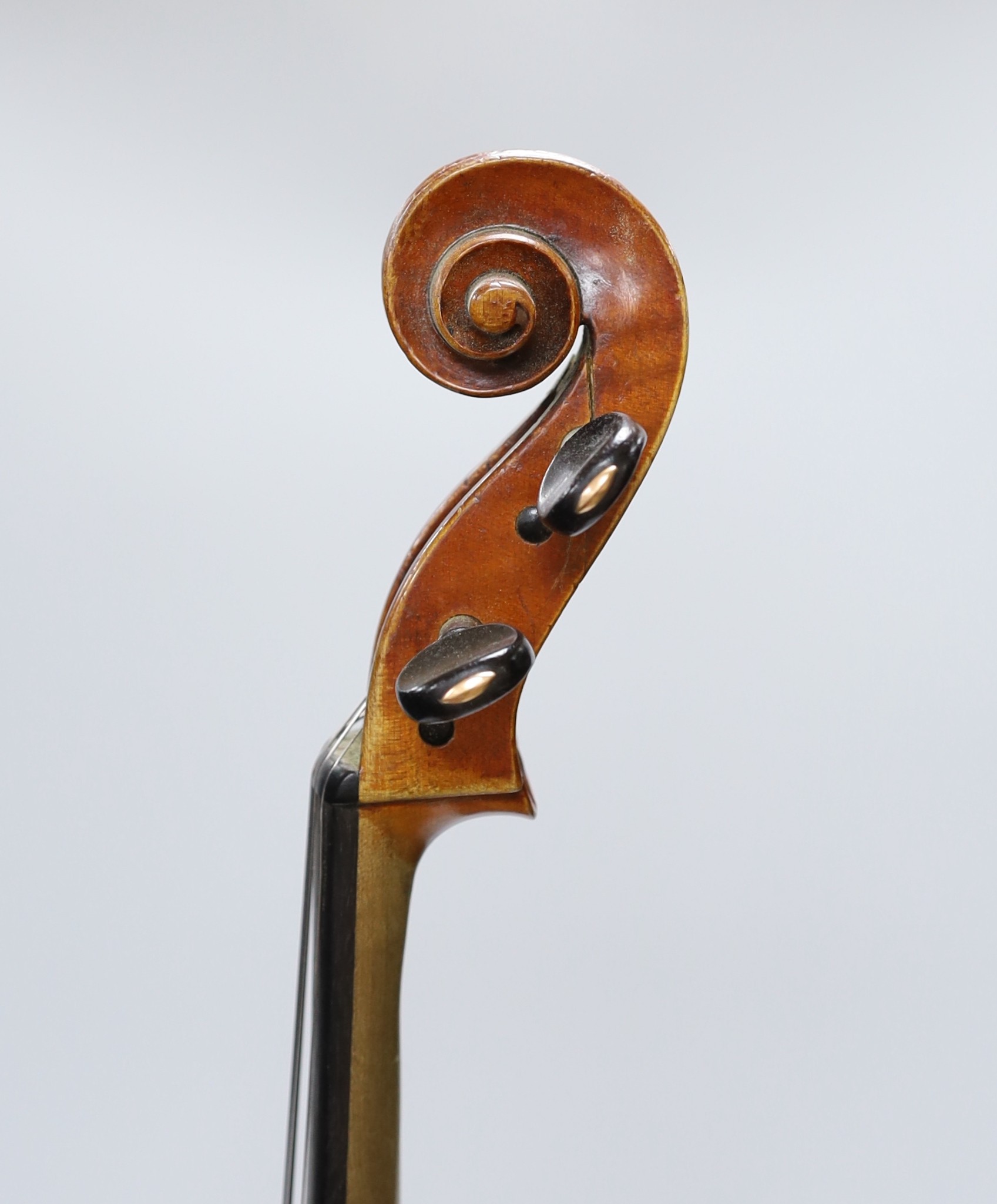 An early 20th century French viola labelled and branded Guastave Villaume, dated 1927, length of - Image 4 of 7