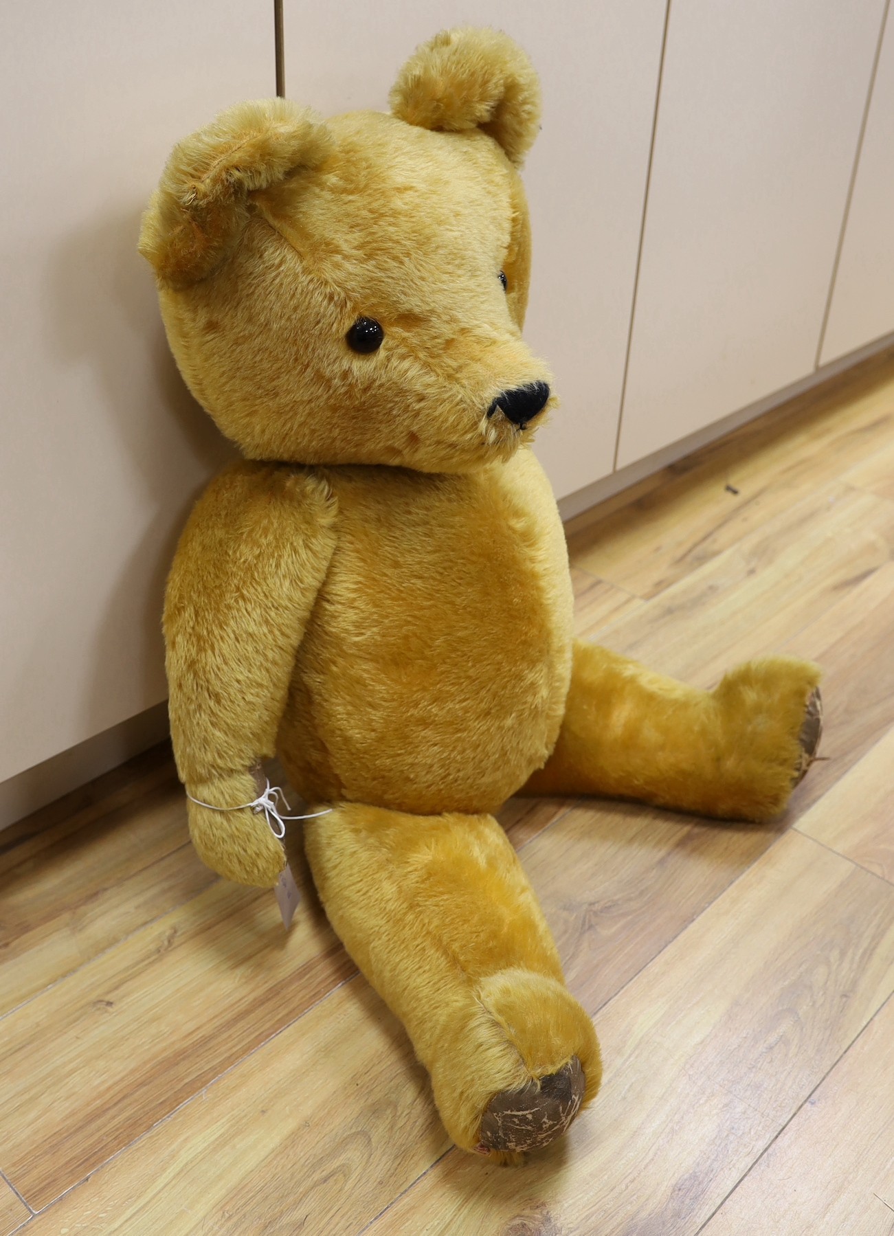 A very large Tara Toys teddy bear, 1950's, in very good original condition, with label, 37in. - Image 2 of 2