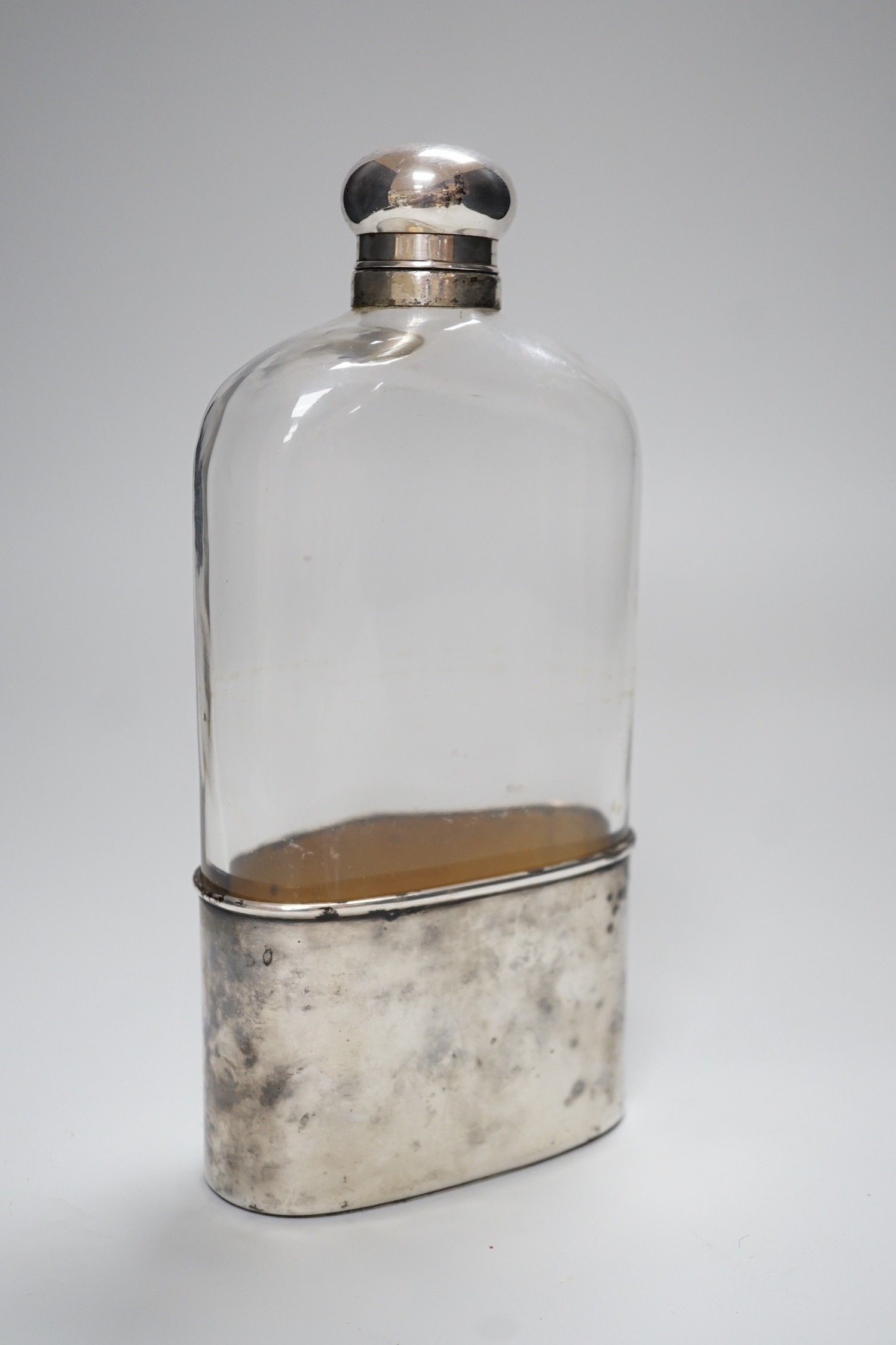 A Goliath size silver plate mounted hip flask, 23.5cm - Image 3 of 4