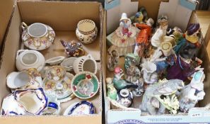 A quantity of porcelain including Worcester, Doulton, Sitzendorf etc.