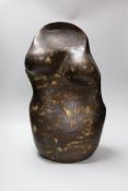 Ruth Sulke - a large studio brown glazed stoneware ’torso’ sculpture, 1986, 54cmSee Sulke, Ruth -