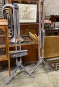 Two vintage Rowney artists' studio easels