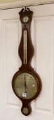 Gatty, London. A Regency inlaid mahogany barometer