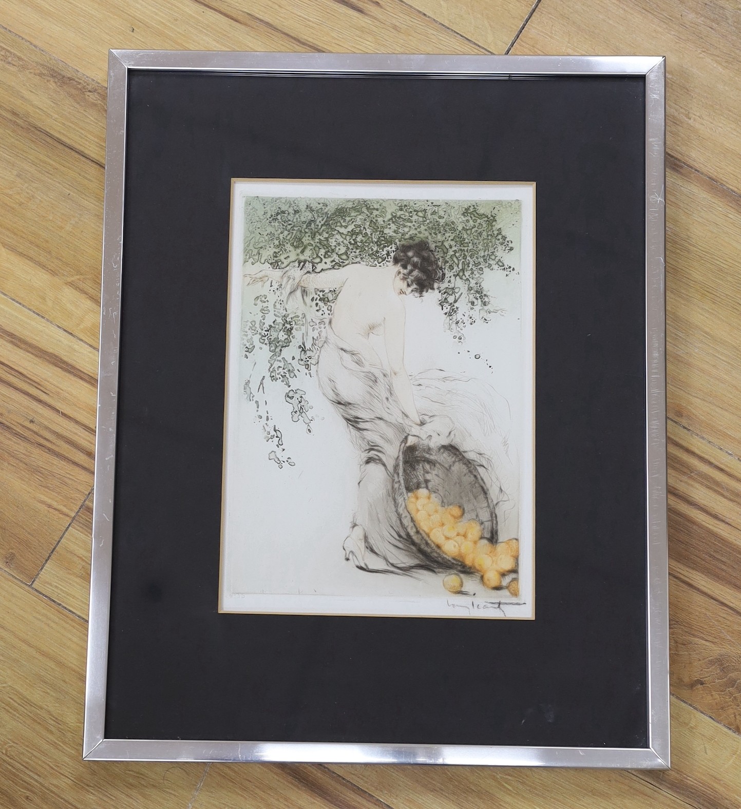 Louis Icart (1888-1950), coloured drypoint etching, 'Summer (Oranges)', signed, 27 x 19cm - Image 2 of 3
