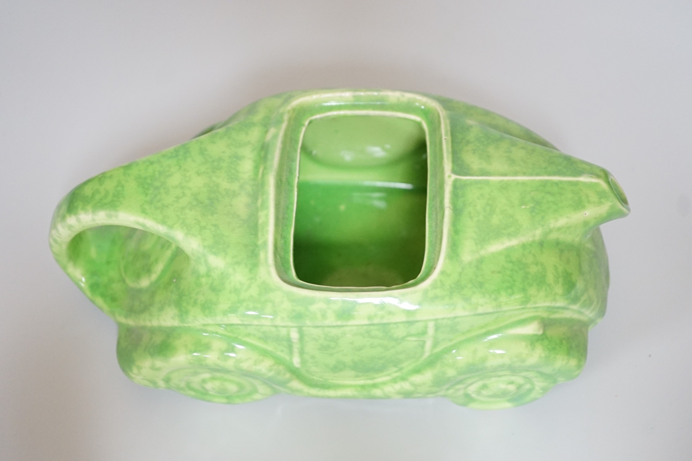 A Sadler's green-glazed novelty racing car teapot, 22cm - Image 5 of 6