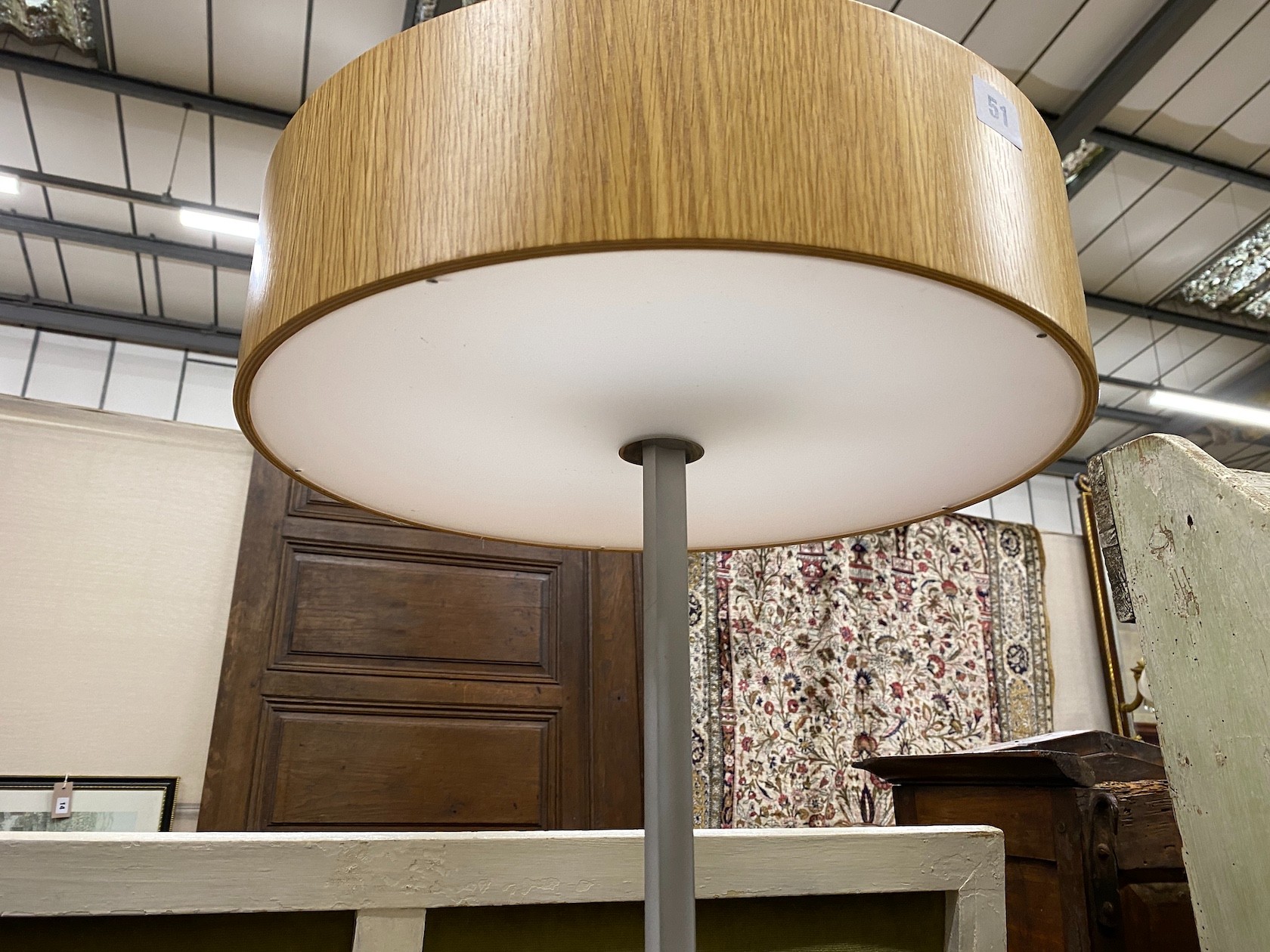 A contemporary metal and ply table lamp, height 47cm - Image 3 of 3