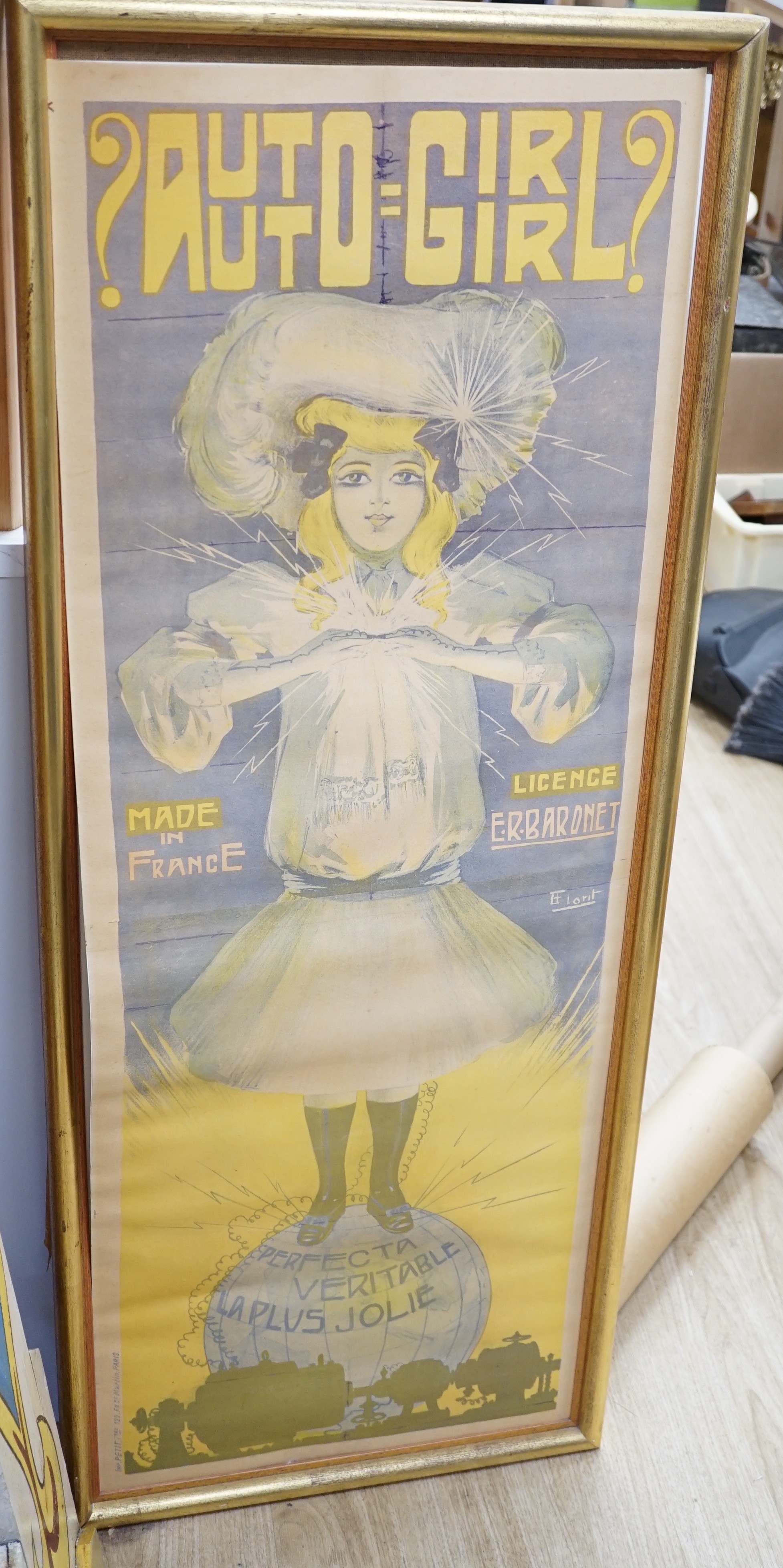 An Henri Florit poster for '?Auto-Girl?, Perfecta, Veritable, La Plus Jolie', Imprimerie Petit,