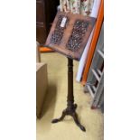 A 19th century French simulated rosewood music stand