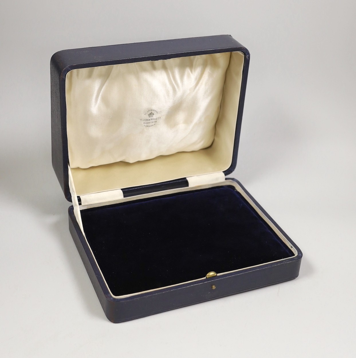 A Mappin & Webb leather display box, width 24cm. - Image 2 of 3