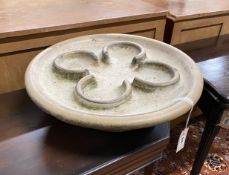 A Victorian circular stoneware dish, diameter 50cm, height 15cm