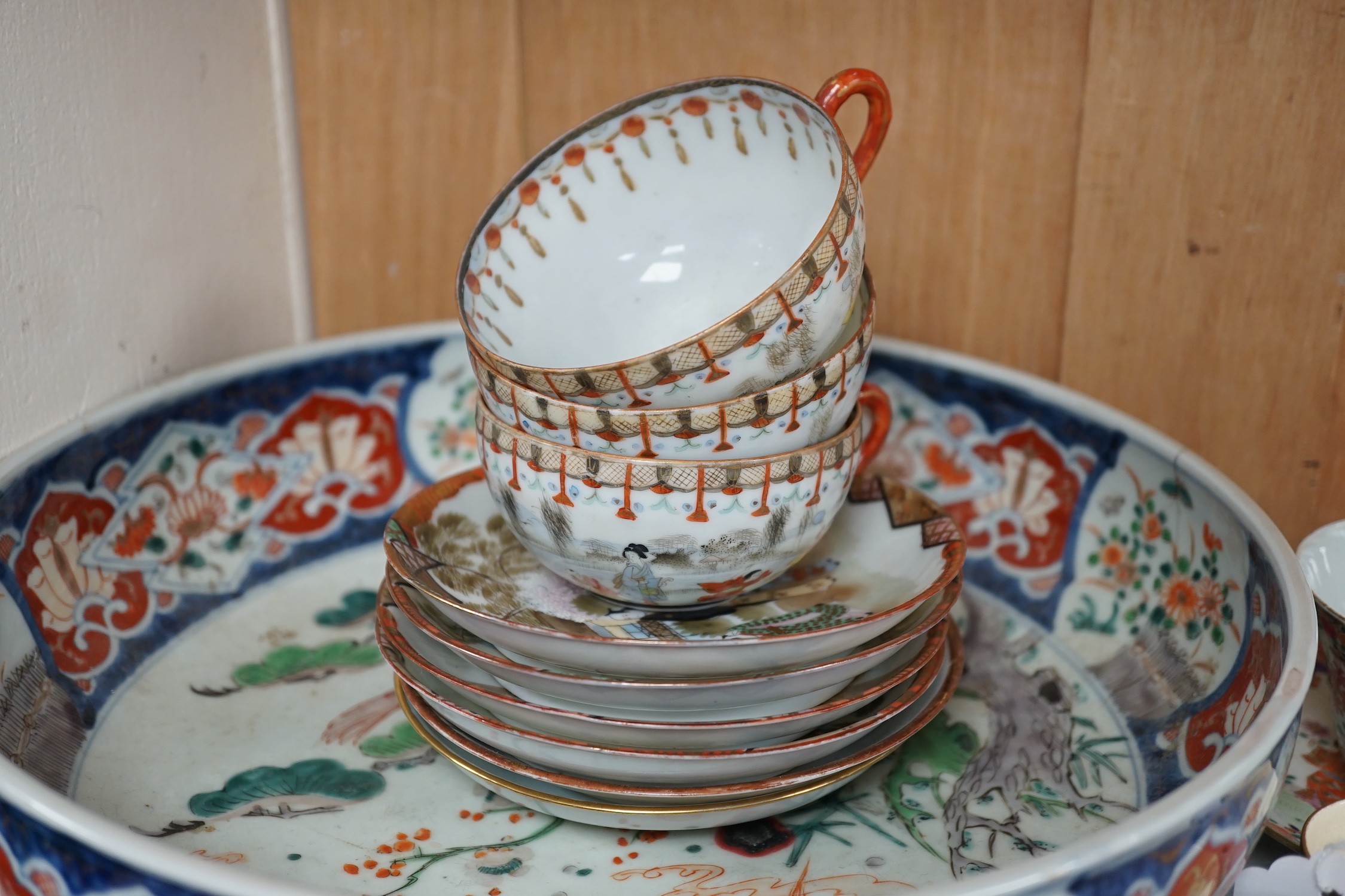 Assorted Japanese ceramics, bowl 31cms diameter - Image 7 of 10