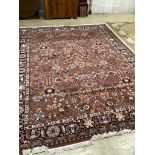 A modern Tabriz style peach ground carpet, approx. 400 x 300cm