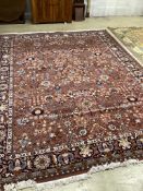 A modern Tabriz style peach ground carpet, approx. 400 x 300cm