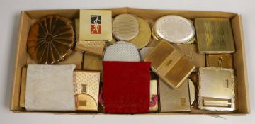 A collection of ladies compacts mostly from 1950’s and later: Coty, YSL, Swarovski, etc