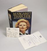 British Politics - Margaret Thatcher inscribed card to 'Judy', signed book and a letter from Ian
