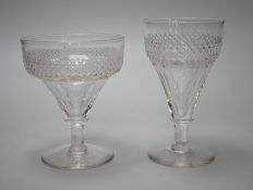 A collection of cut glass wine glasses (22)